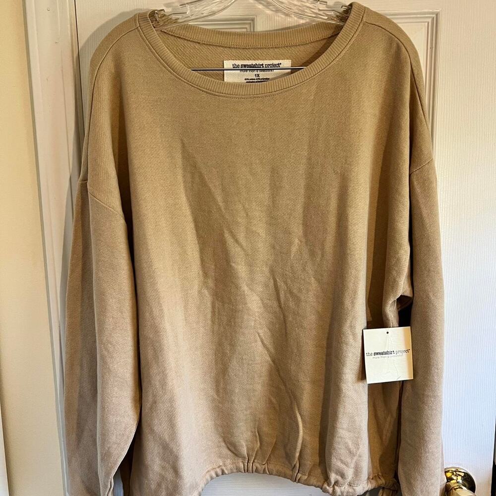 The sweatshirt project tan oversized